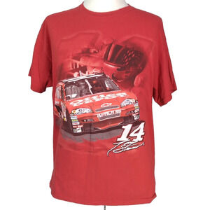 NASCAR Tony Stewart Winners Circle Mens Shirt XL Red Short Sleeve Cotton